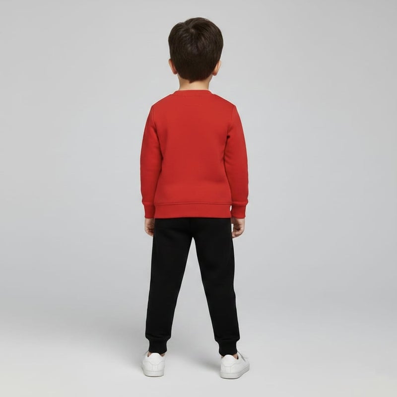 Viel Innate سويت شيرت أحمر وسروال رياضي أسود للأولاد - Image 3